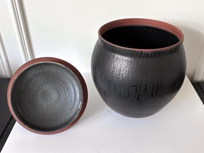  Edwin Mary Scheier Large Early Glazed and Sculpted Ceramic Vessel by Mary and Edwin Scheier