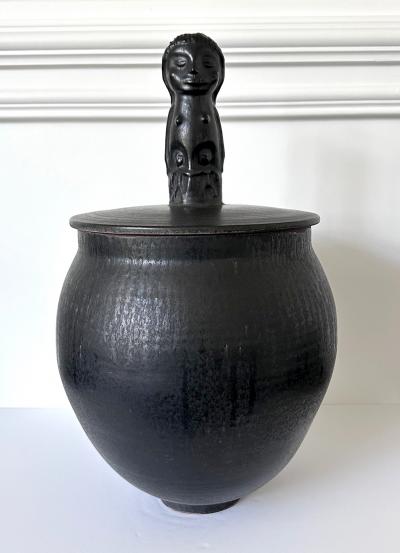  Edwin Mary Scheier Large Early Glazed and Sculpted Ceramic Vessel by Mary and Edwin Scheier