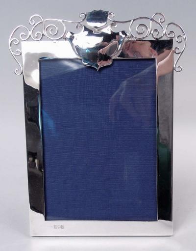  Eels Brothers Browne Antique English Edwardian Classical Sterling Silver Picture Frame 1905
