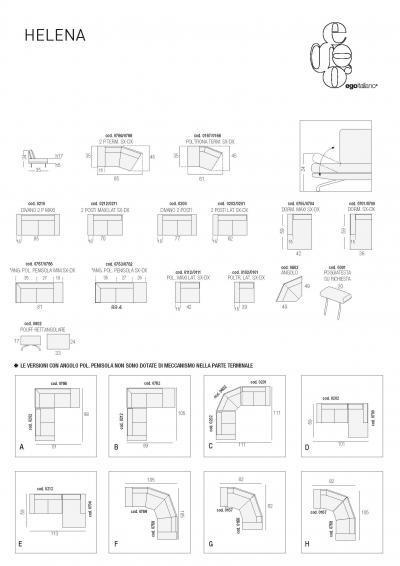  Egoitaliano Helena Sofa