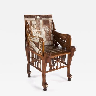  Egyptian Revival Egyptian Revival King Tut Arm Chair