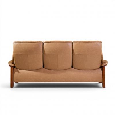  Ekornes Stressless Ekornes Stressless Mid Century Buckingham Leather Reclining Sofa