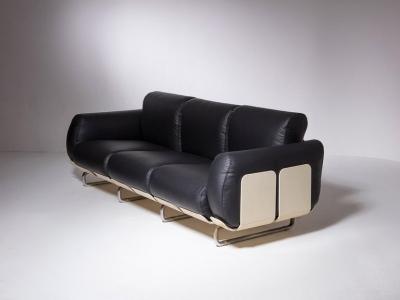  Eleanore Peduzzi Riva Senzafine Leather Sofa by Eleonore Peduzzi Riva for Zanotta