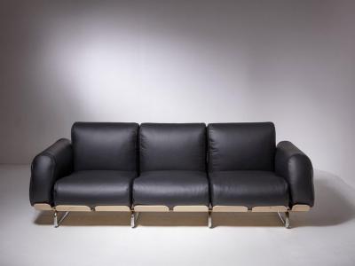  Eleanore Peduzzi Riva Senzafine Leather Sofa by Eleonore Peduzzi Riva for Zanotta