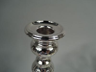  Elgin Silversmith Co Pair of Traditional Old Country Friday Night Shabbos Candlesticks