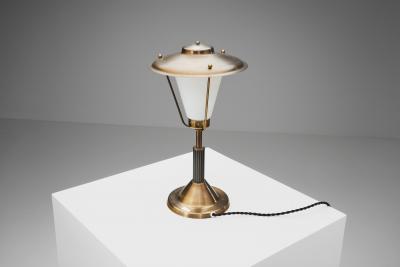  Elidus Pair of Model 602 Brass Table Lamps by Elidus Sweden ca 1940s