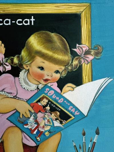 Elizabeth Voss Childrens Coloring Book Cover Art Merrill Company Female Illustrator