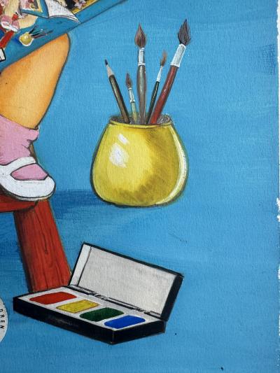 Elizabeth Voss Childrens Coloring Book Cover Art Merrill Company Female Illustrator