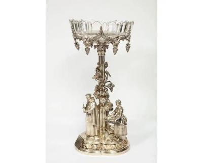  Elkington Co A Rare 1859 Elkington Silvered Bronze Victorian Trophy Centerpiece