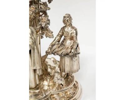  Elkington Co A Rare 1859 Elkington Silvered Bronze Victorian Trophy Centerpiece