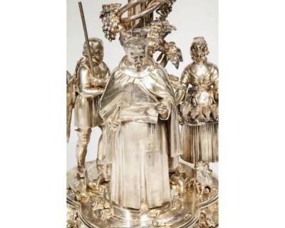  Elkington Co A Rare 1859 Elkington Silvered Bronze Victorian Trophy Centerpiece