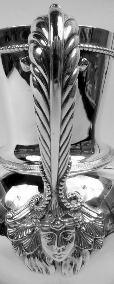  Elkington Co Elkington Victorian Classical Sterling Silver Bulldog Water Pitcher