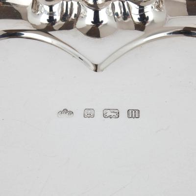 Elkington Co English Sterling silver tray with case by Elkington