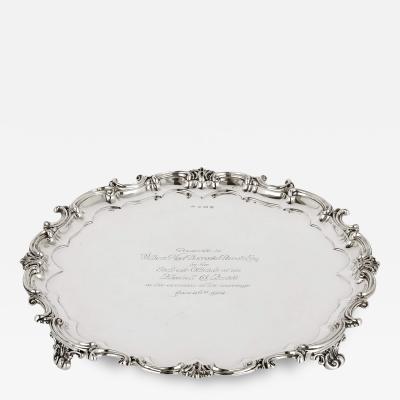  Elkington Co English Sterling silver tray with case by Elkington