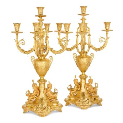  Elkington Co Gilt metal centrepiece suite for the Duke of Sparta by Elkington Co 
