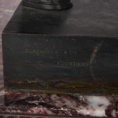  Elkington Co Very large antique English bronze sculpture of Louis XIV by Elkington Co