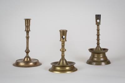  Elliott Grace Snyder Fine Selection of 15th and 16th Century Brass Candlesticks