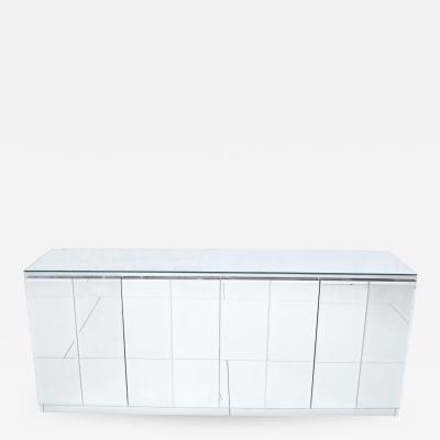  Ello Furniture Co Ello Mirrored and Chrome Credenza 1970s