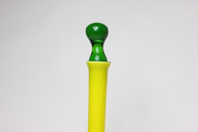  Empoli Empoli Italian Canary Yellow Art Glass Decanter Italy 1960