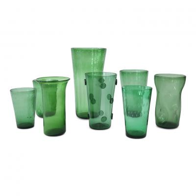  Empoli Italian Green Glass Vase