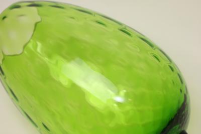  Empoli Large Emerald Green Color Bulbous Glass Vase by Empoli 1960 Italy