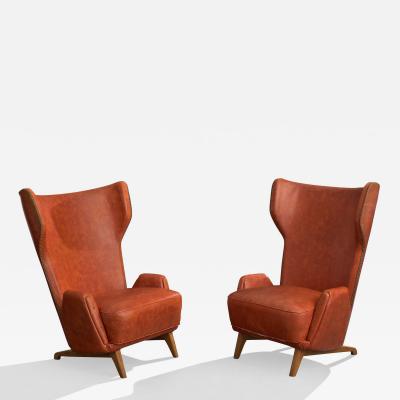  Englander Bonta Englander Bonta Attribution Lounge Chairs in Wood Argentina 1950s