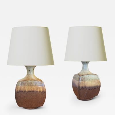  Enna Pottery Pair of Table Lamps by Enna Pottery
