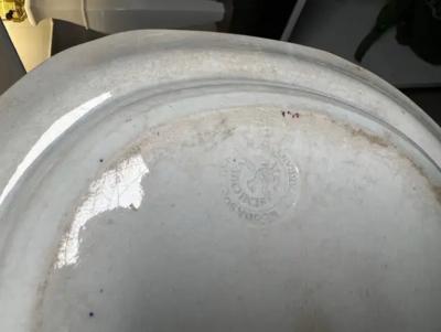  Enoch Wood Sons Staffordshire English View Nautical Motif Transfer Printed Ceramic Platter