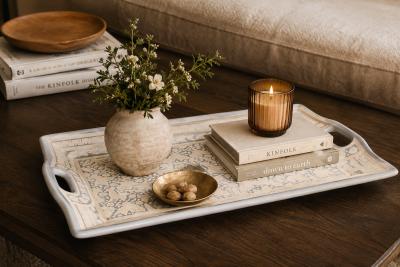  Ensamble Artesano Large Hummingbird Decorative Tray Lacquered Wood Ensamble Artesano