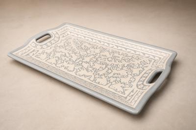 Ensamble Artesano Large Hummingbird Decorative Tray Lacquered Wood Ensamble Artesano