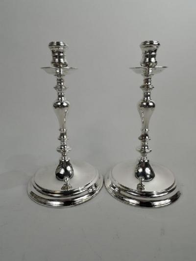  Ensko Pair of Traditional American Colonial 3 Light Candelabra by Ensko