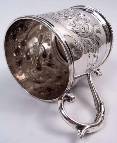  Eoff Shepard Eoff Shepard New York Victorian Classical Coin Silver Baby Cup