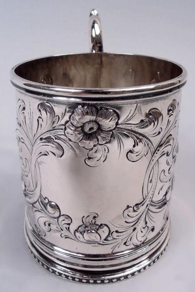  Eoff Shepard Eoff Shepard New York Victorian Classical Coin Silver Baby Cup