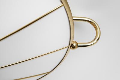  Erco Leuchten Brass and Fabric Ceiling Light for Erco Leuchten Germany Mid 20th Century