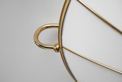  Erco Leuchten Brass and Fabric Ceiling Light for Erco Leuchten Germany Mid 20th Century