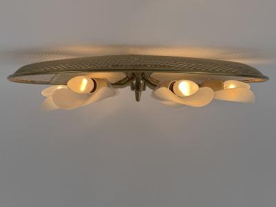  Erco Leuchten Large Mid Century Modern Flush Mount or Sconce by Erco Leuchten Germany 1960s