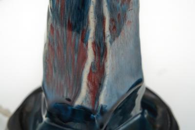  Ernst Keramik Blue Glazed Stoneware Table Lamp by Ernst Keramik Denmark ca 1960s