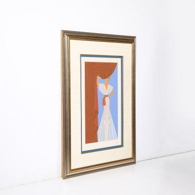  Ert Art Deco Serigraph entitled Curtain signed Ert 