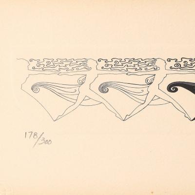  Ert Art Deco Serigraph entitled Dancers by Ert 