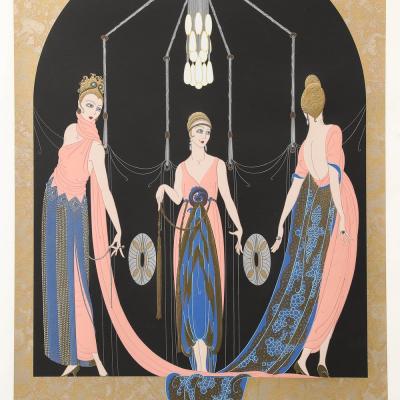  Ert Art Deco Serigraph entitled Three Graces Edition AP6 25 signed Ert 