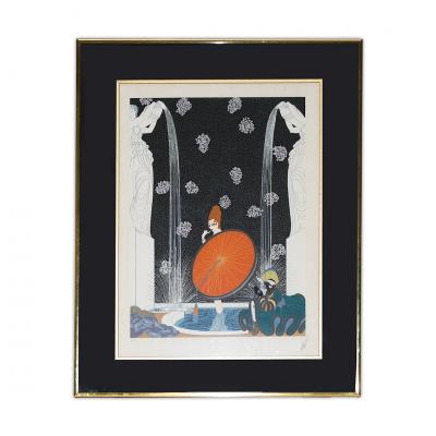  Ert Bath of Marquise by Erte Signed 