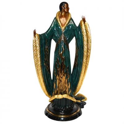  Ert Erte Bronze Sculpture Femme De Luxe 1990