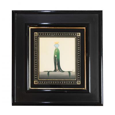  Ert Opera Gouache by Erte Framed Paper 24k Gold Leaf Borders Framed