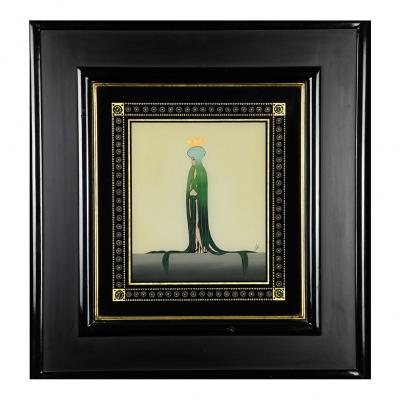  Ert Opera Gouache by Erte Framed Paper 24k Gold Leaf Borders Framed