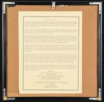  Ert Robe de Sairee Avec Renard Gouache by Erte Framed 1921 ORIGINAL