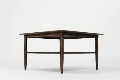  Erwin Lambeth Set of Mid Century Oak Coffee Tables in Espresso C 1950s