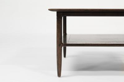  Erwin Lambeth Set of Mid Century Oak Coffee Tables in Espresso C 1950s