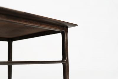  Erwin Lambeth Set of Mid Century Oak Coffee Tables in Espresso C 1950s