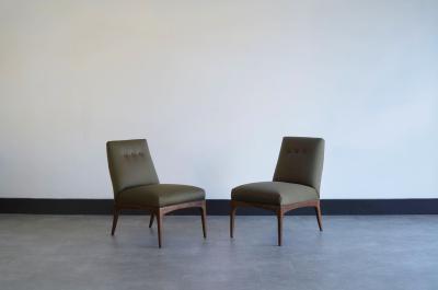  Erwin Lambeth Set of Slipper Chairs by Erwin Lambeth C 1950s