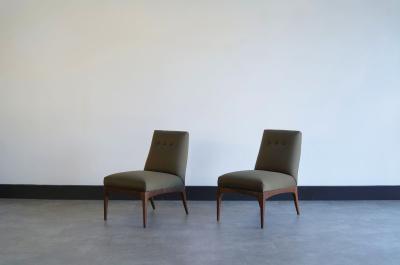  Erwin Lambeth Set of Slipper Chairs by Erwin Lambeth C 1950s